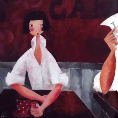Au café - 100x100 -